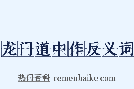 龙门道中作反义词是什么意思的图片